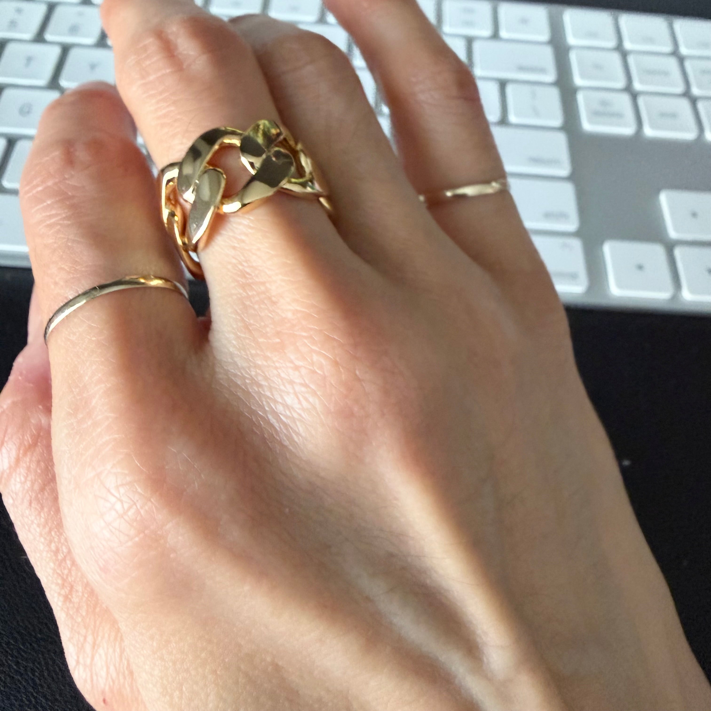 Chain Link Band Ring