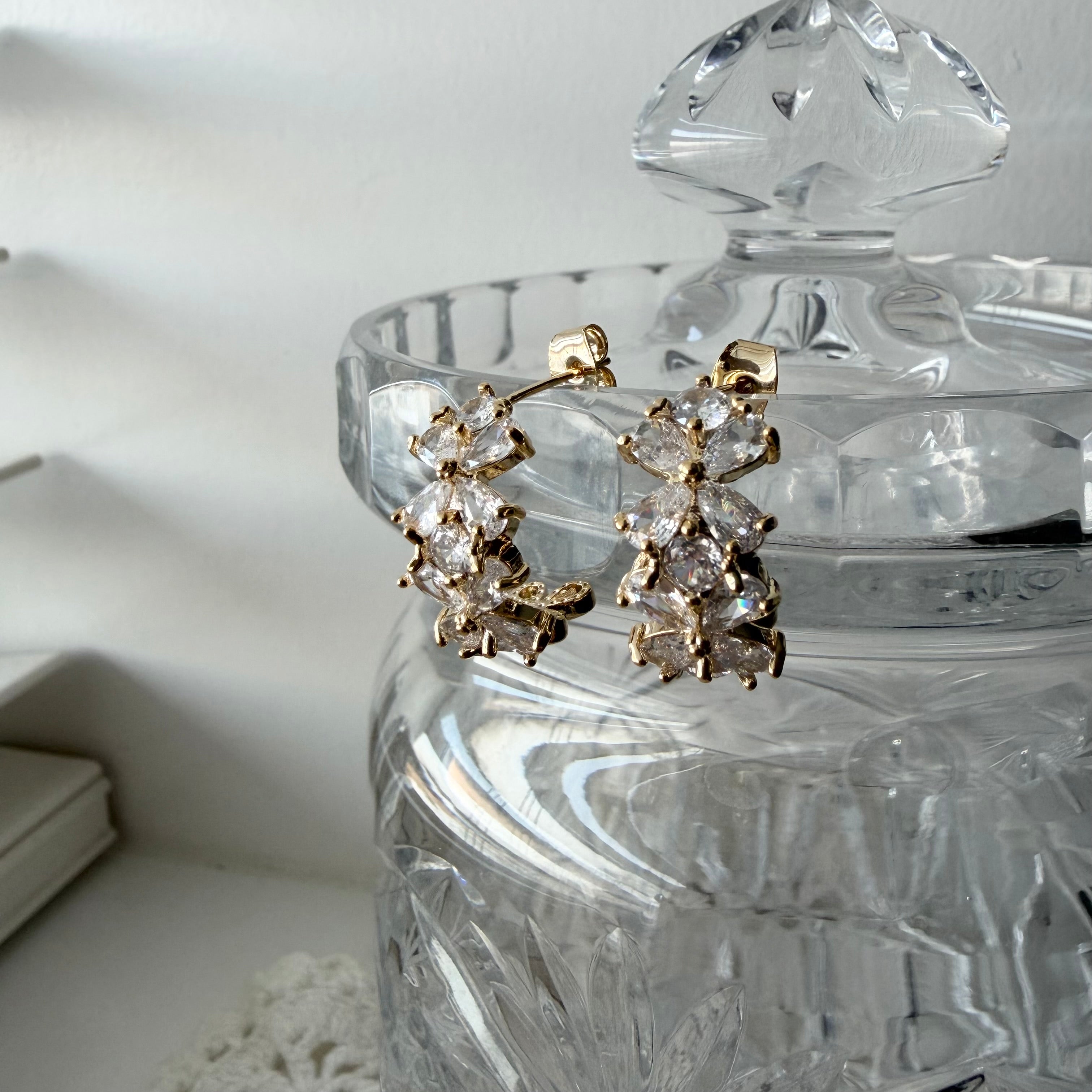 Flower Girl Hoop Earrings