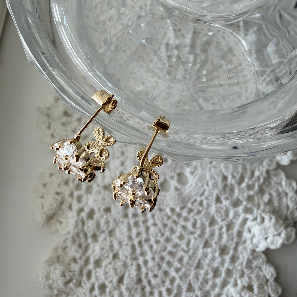 Flower Girl Hoop Earrings