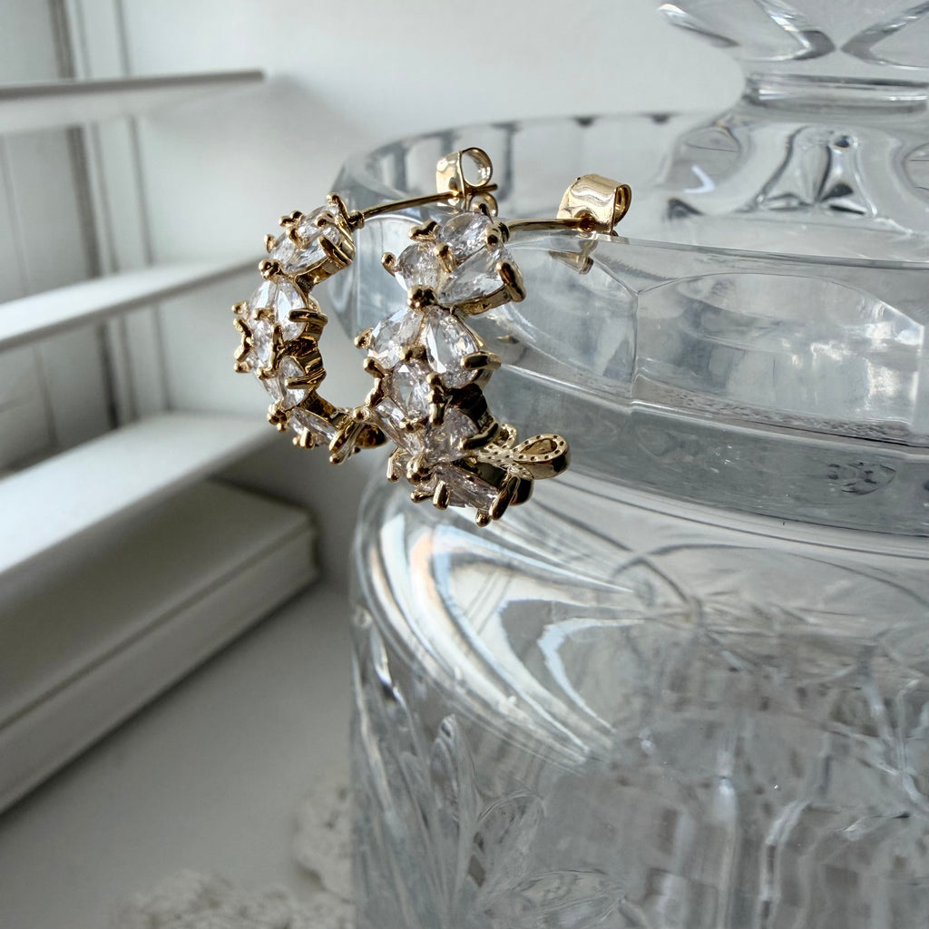 Flower Girl Hoop Earrings