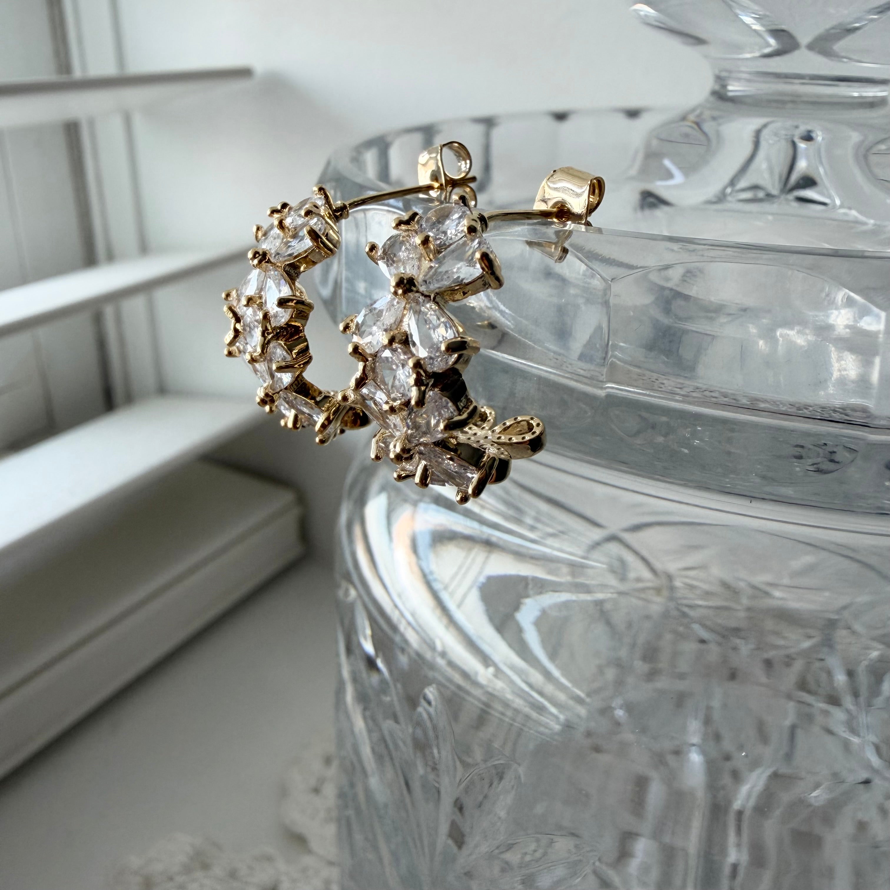 Flower Girl Hoop Earrings