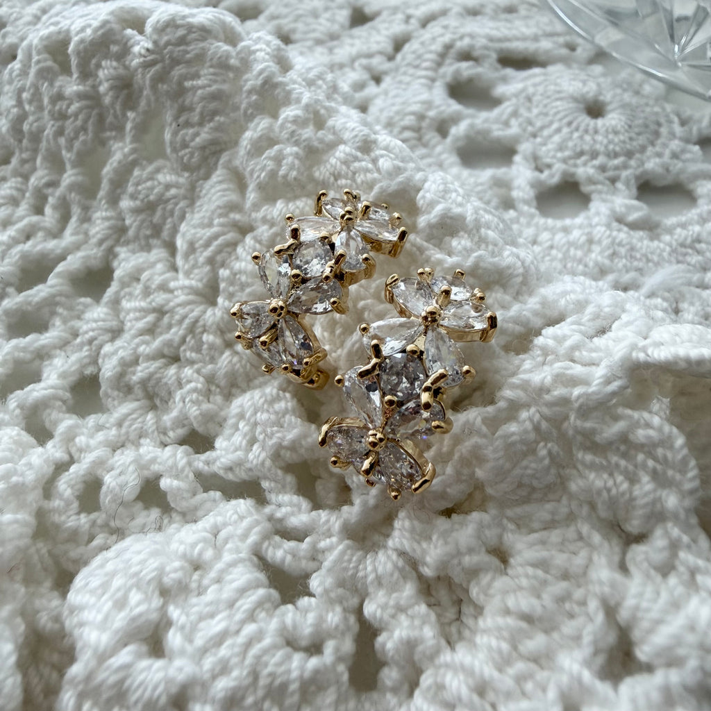 Flower Girl Hoop Earrings