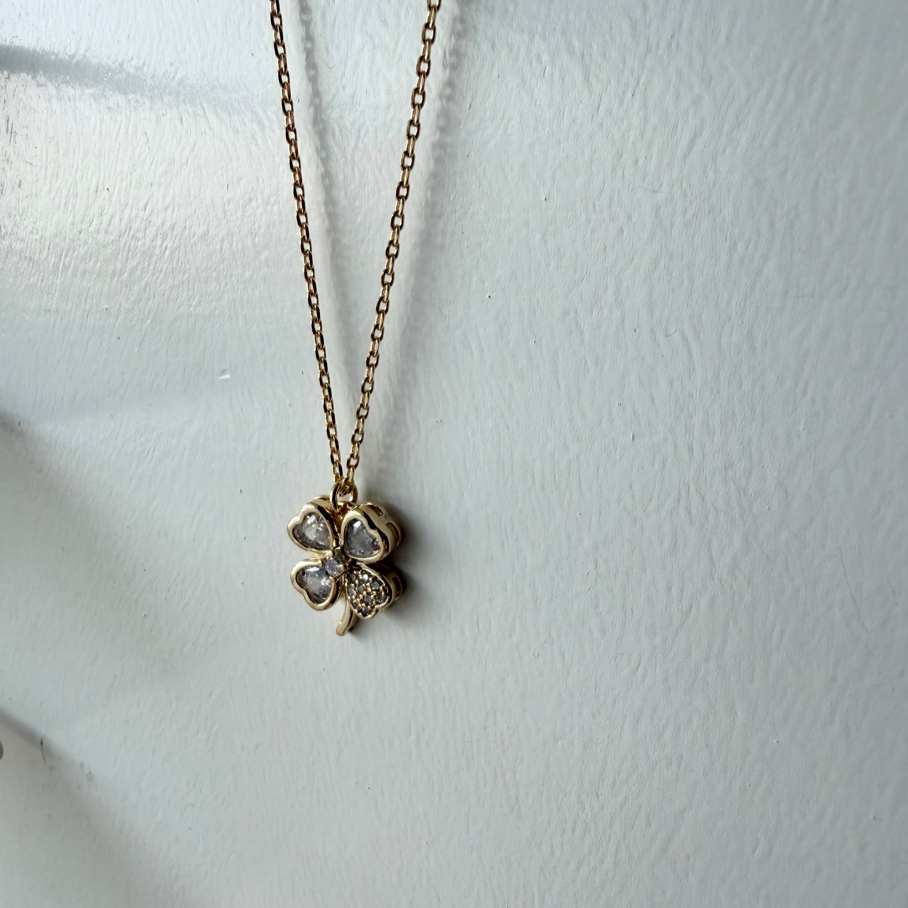 Clover / Shamrock Sparkle Necklace