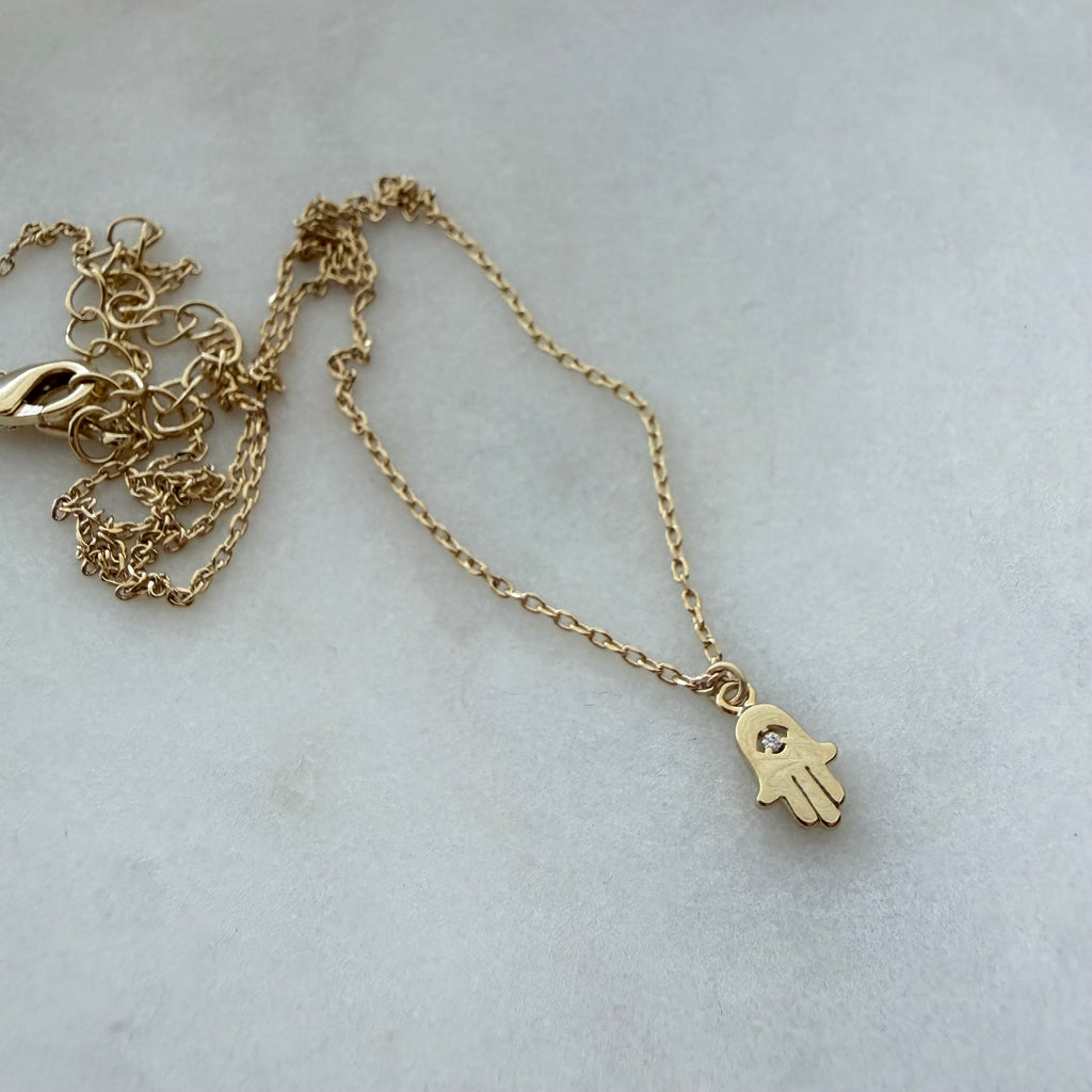 Hamsa Teeny Necklace