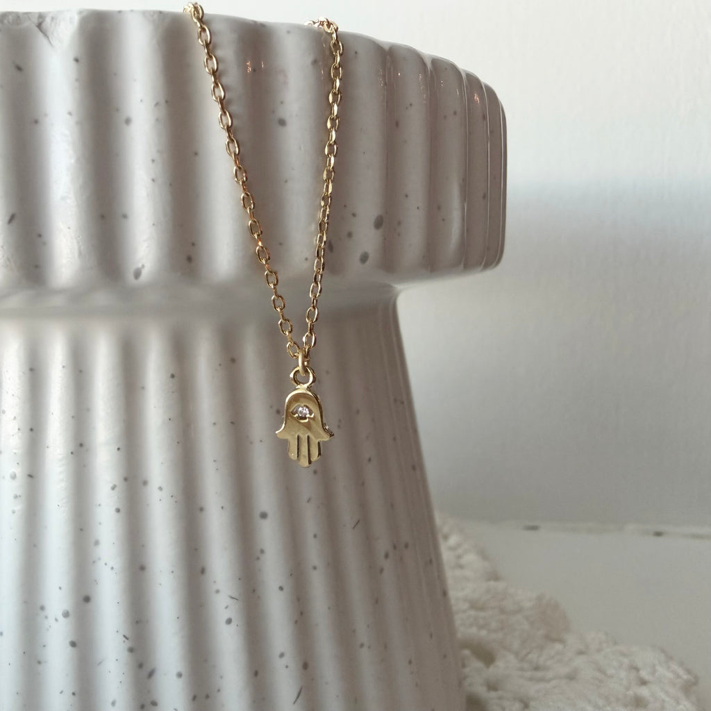 Hamsa Teeny Necklace