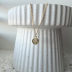 Hamsa Coin Teeny Necklace