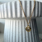 Hamsa Coin Teeny Necklace