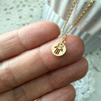 Hamsa Coin Teeny Necklace