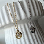 Hamsa Coin Teeny Necklace