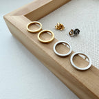 Shiny Open Circle Earrings