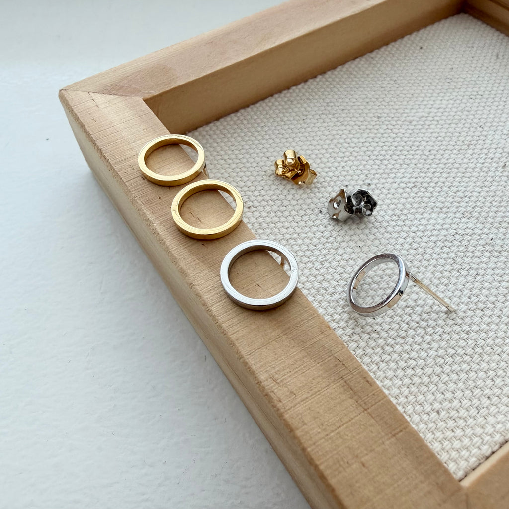 Shiny Open Circle Earrings