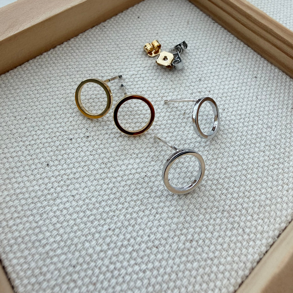 Shiny Open Circle Earrings