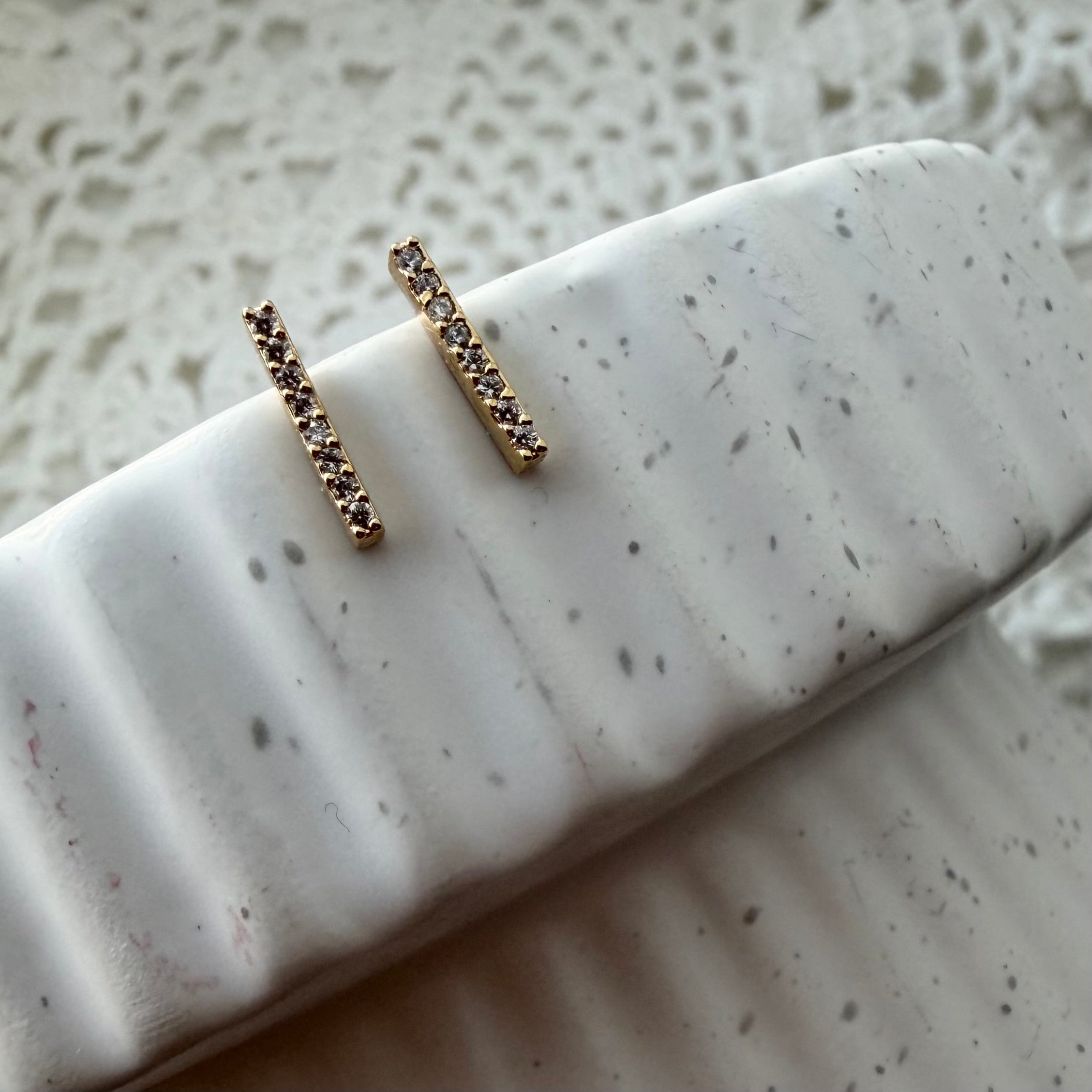 Mini Bling Bar Earrings