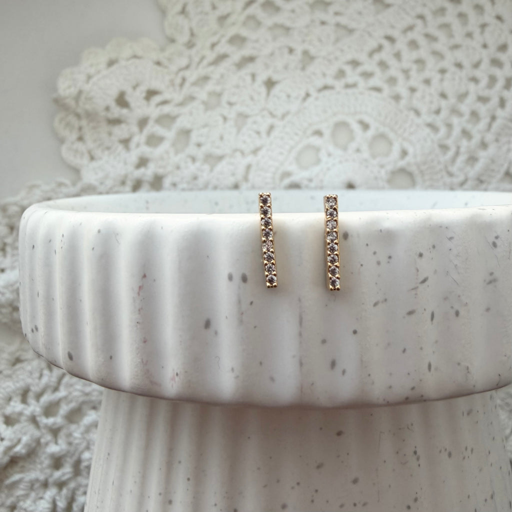 Mini Bling Bar Earrings
