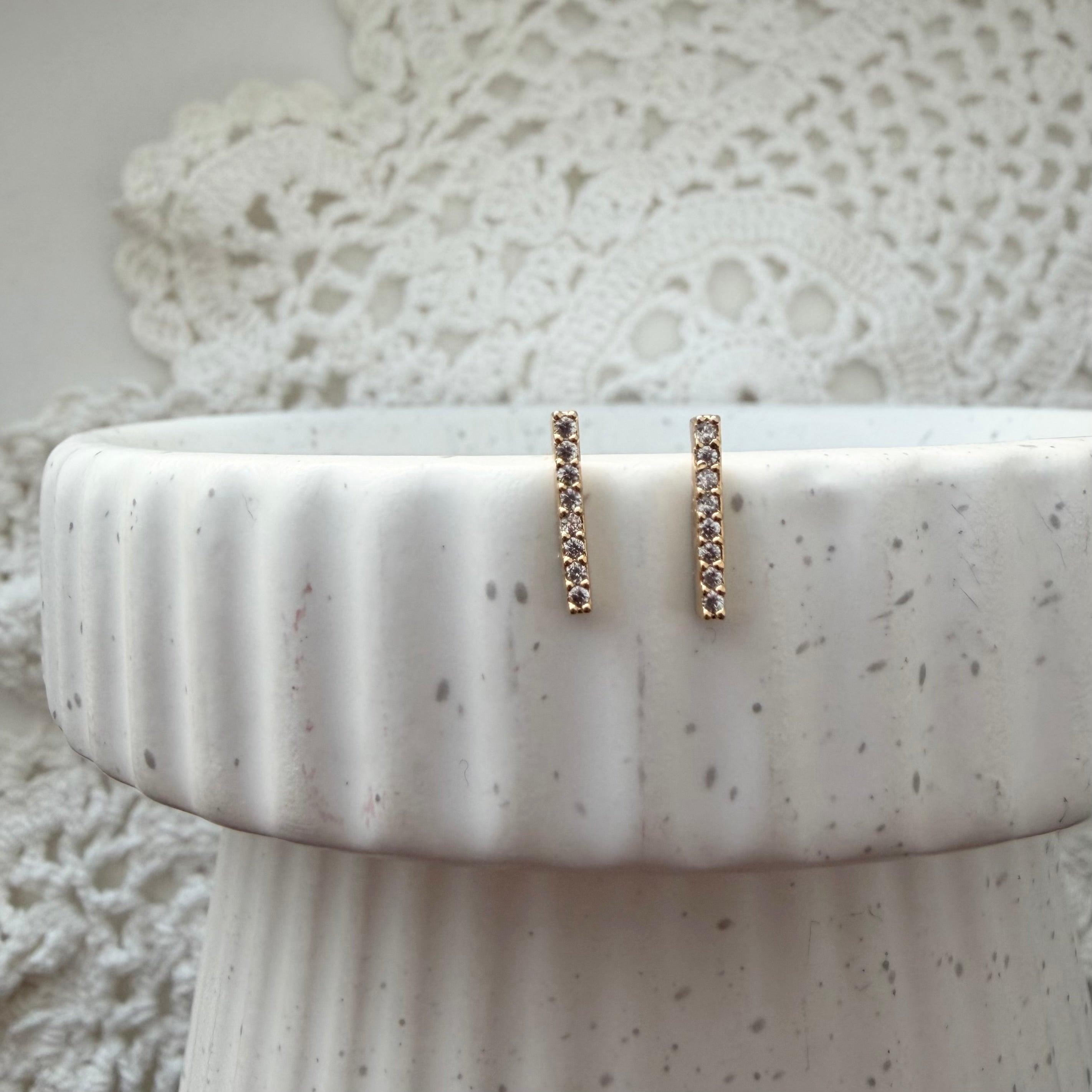 Mini Bling Bar Earrings
