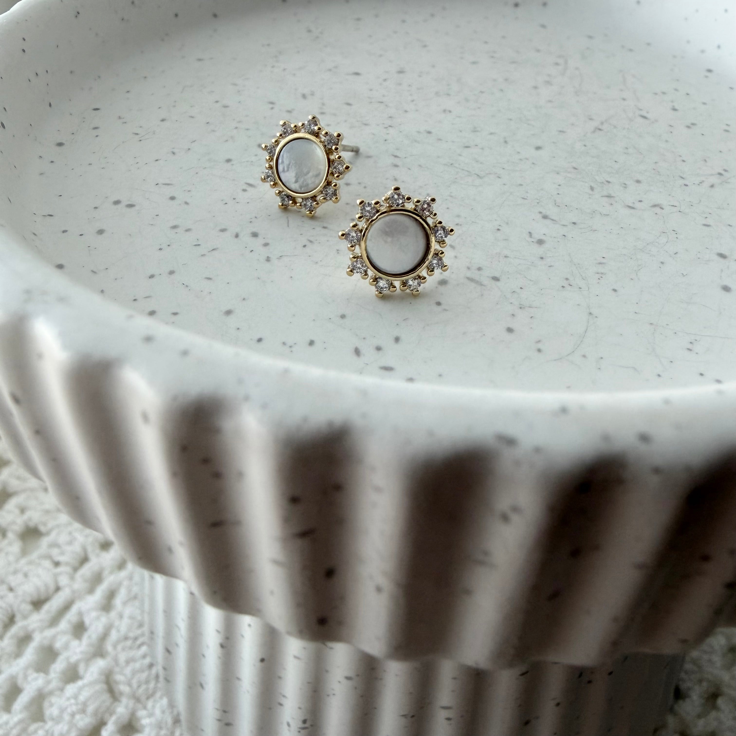 Sunburst MOP Earrings