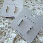 Bar Cubic Teeny Earrings