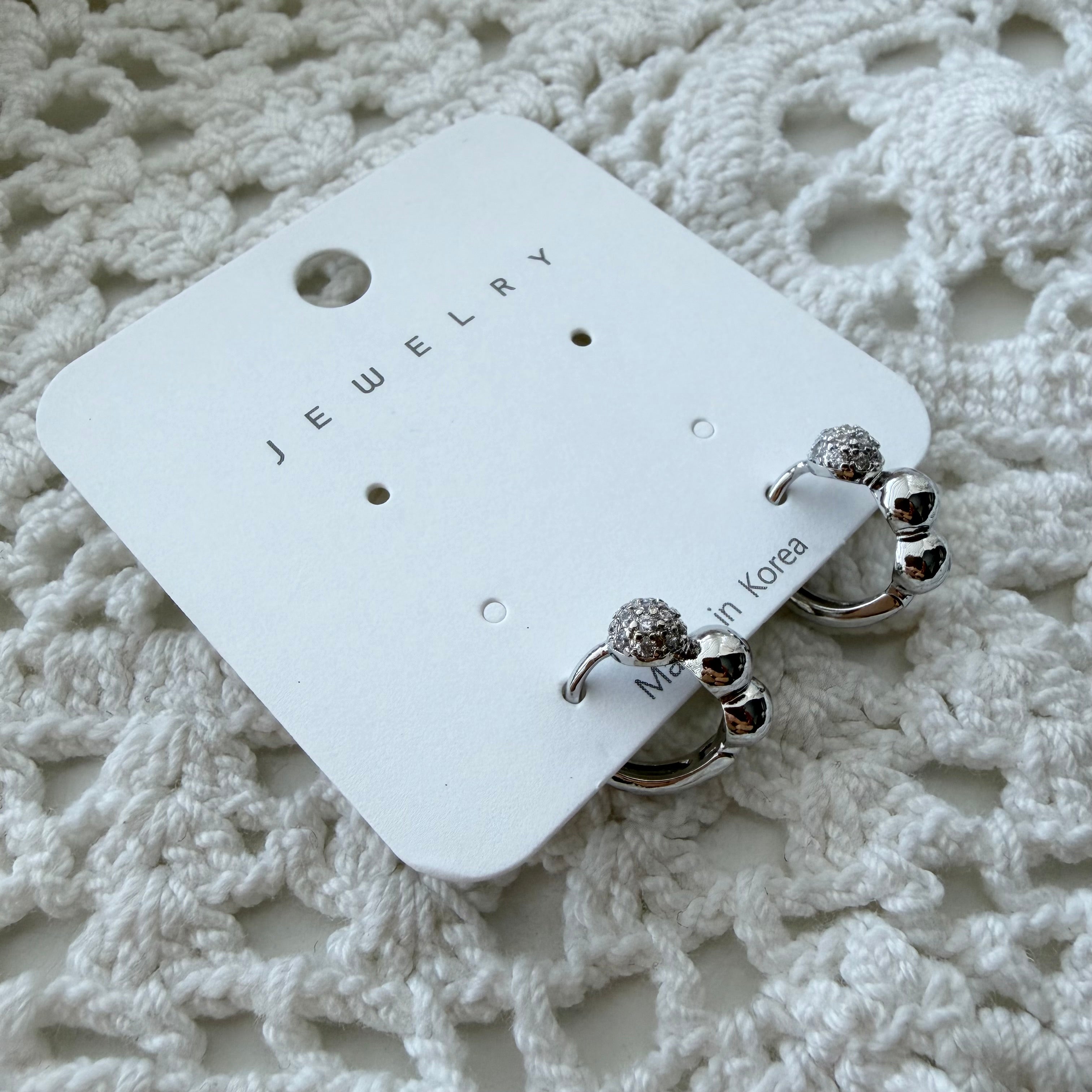 Huggie Hoop Earrings: Dotty Pavé Earrings