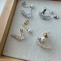 Ear Jacket Pearl Marquise Fan Earrings