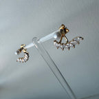 Ear Jacket Pearl Marquise Fan Earrings