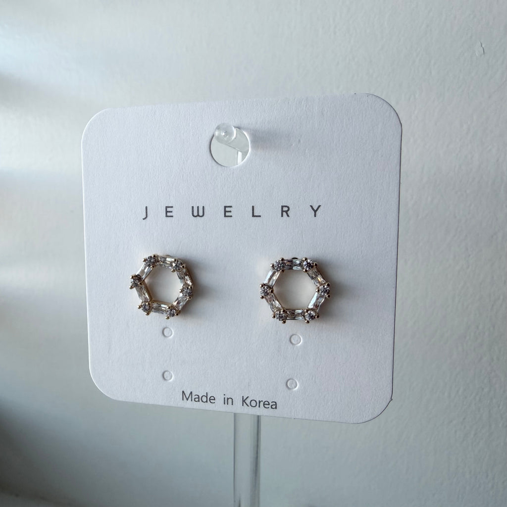 Hexagon Cubic Earrings