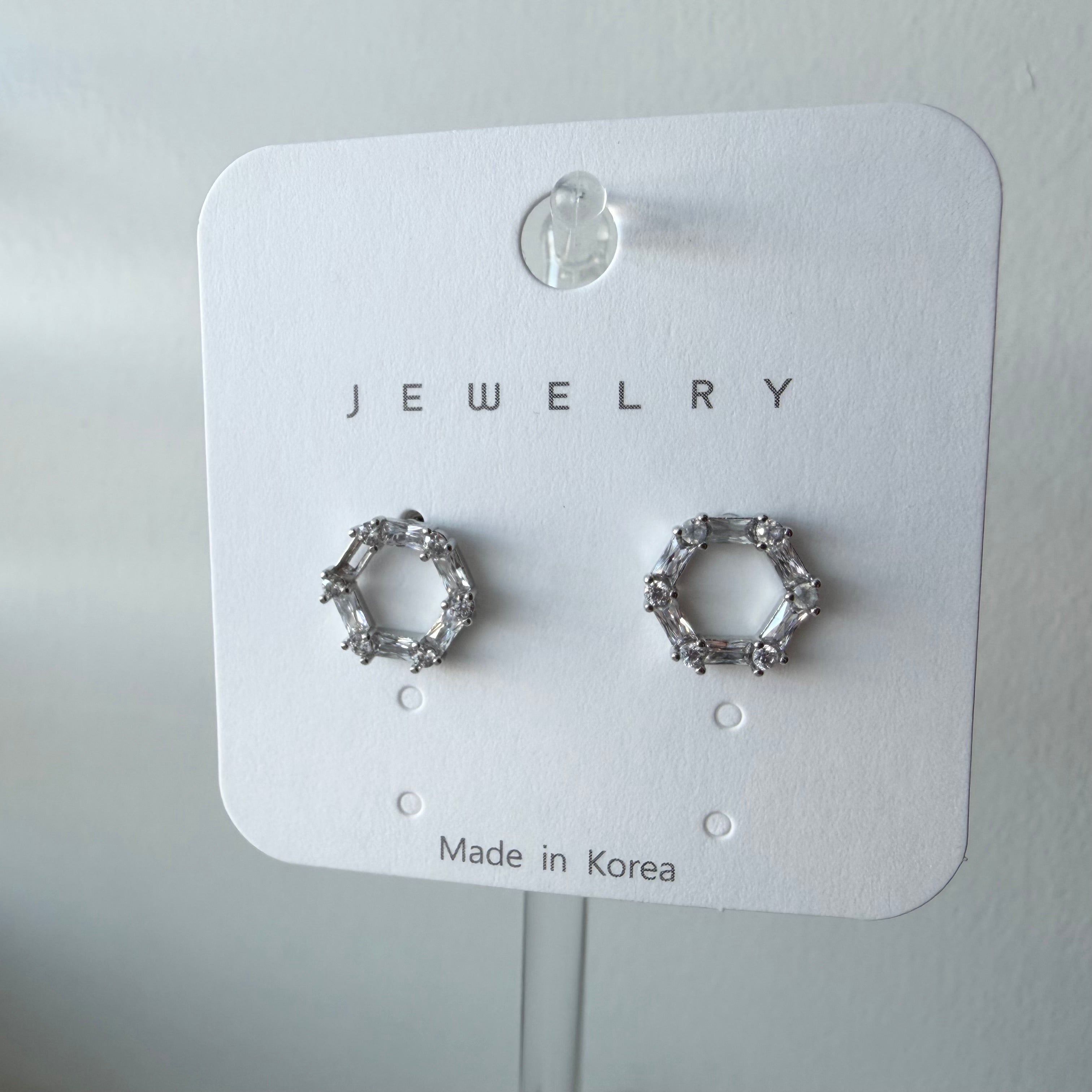 Hexagon Cubic Earrings