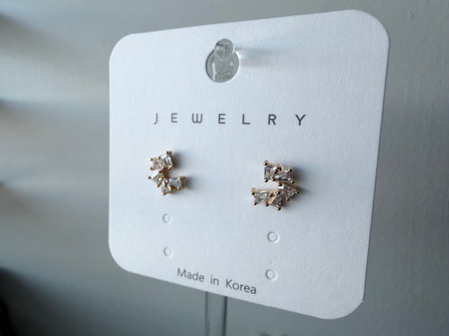 Arch Tapered Baguette Teeny Earrings