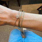 Big Disc Bangle Slider Bracelet