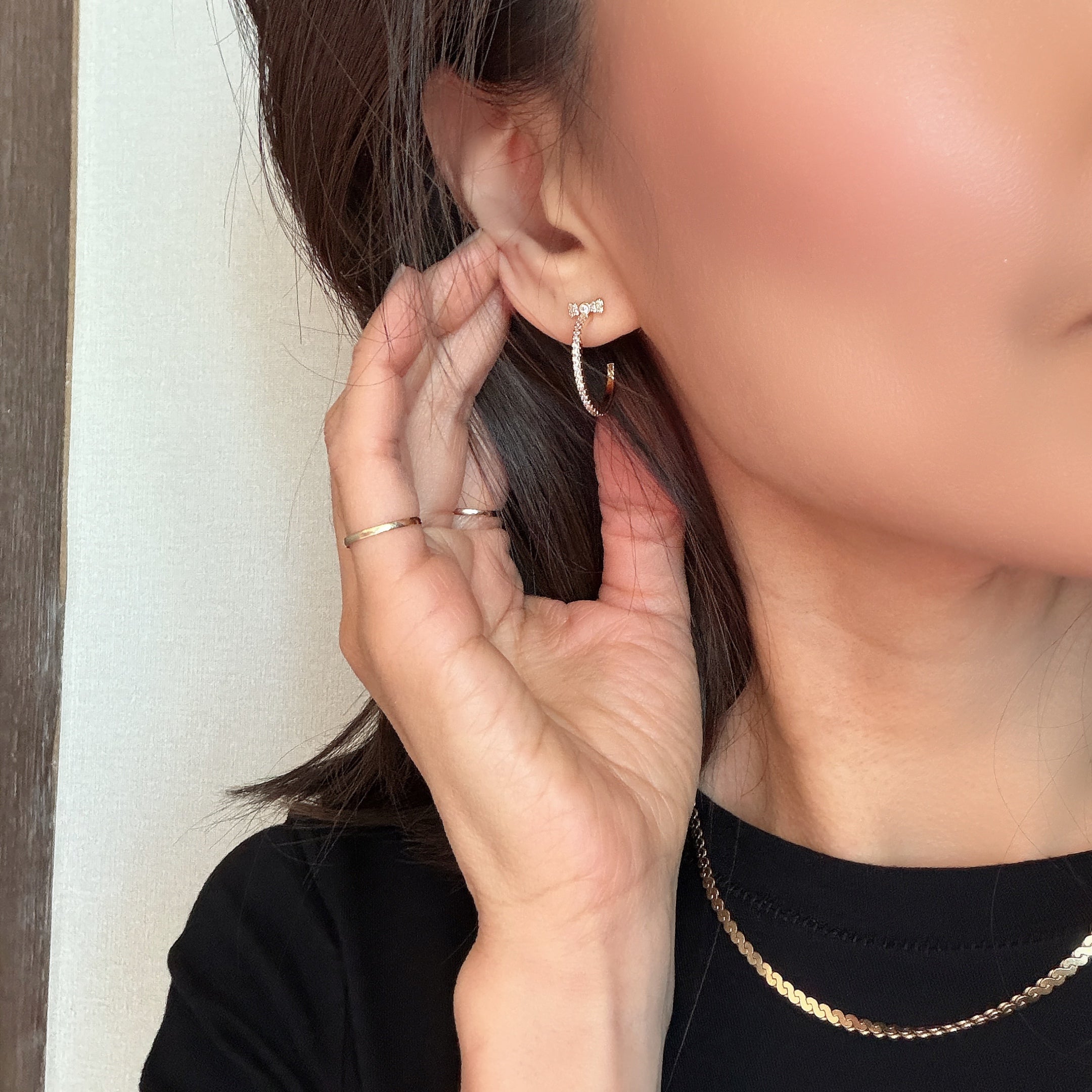 Micro Bow Hoop Earrings