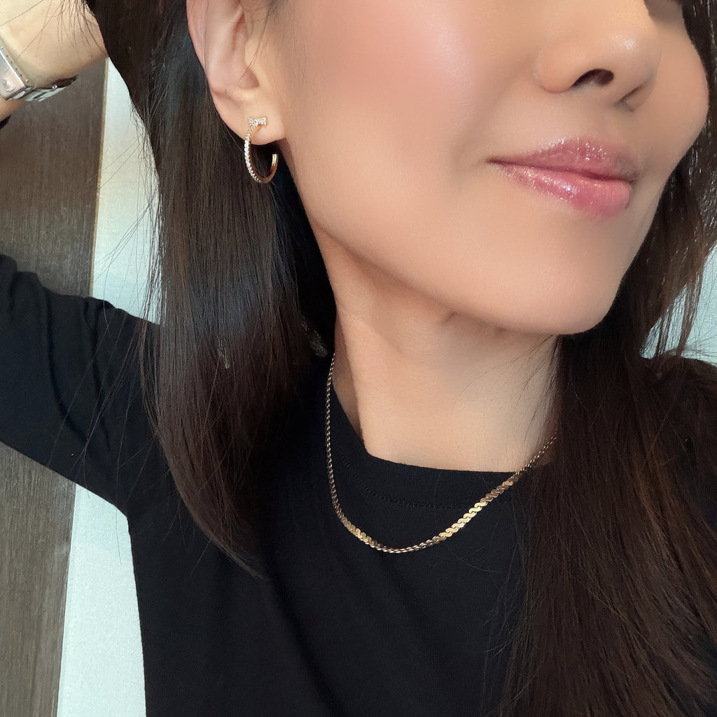 Micro Bow Hoop Earrings