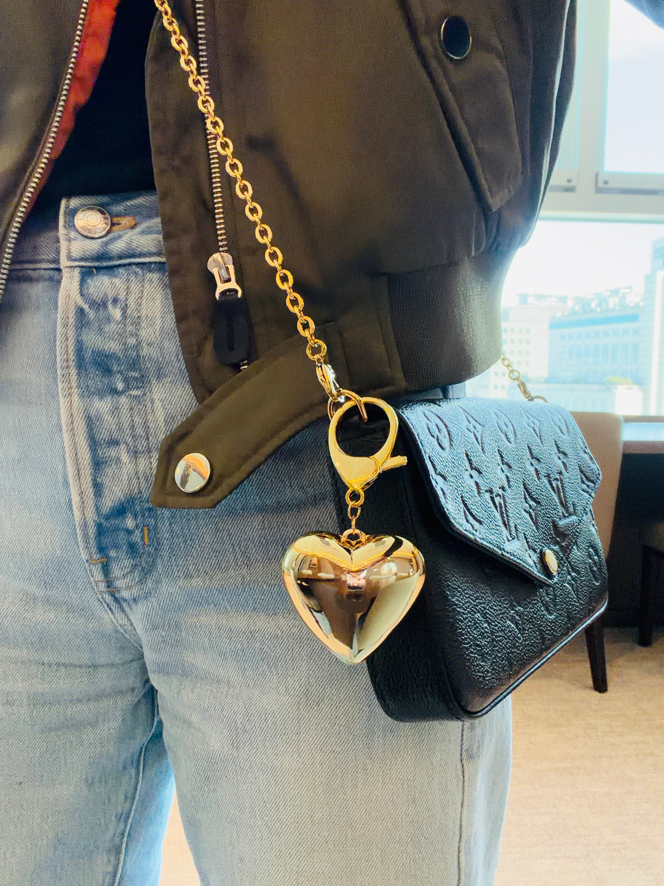 Puffy Heart Bag Charm