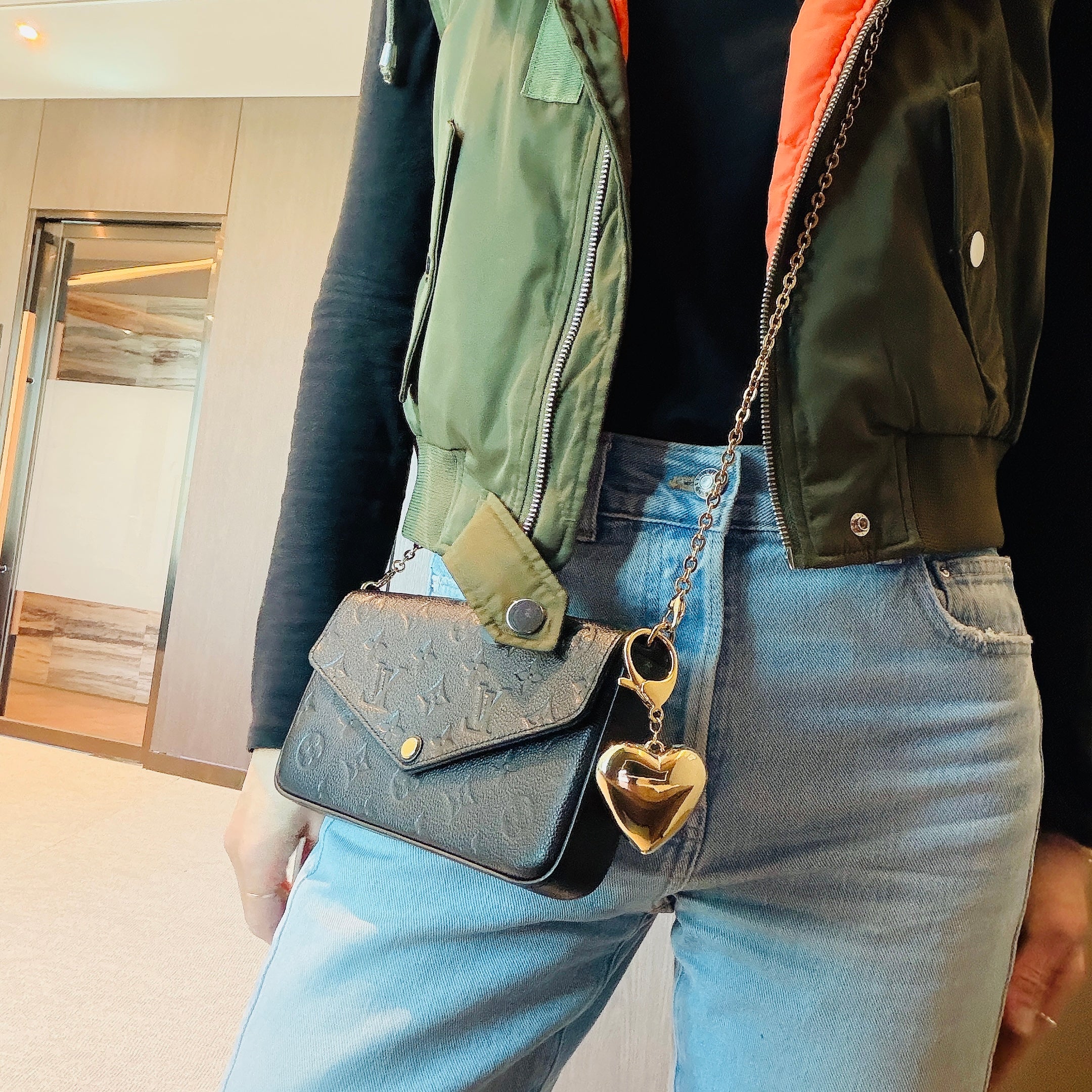 Puffy Heart Bag Charm