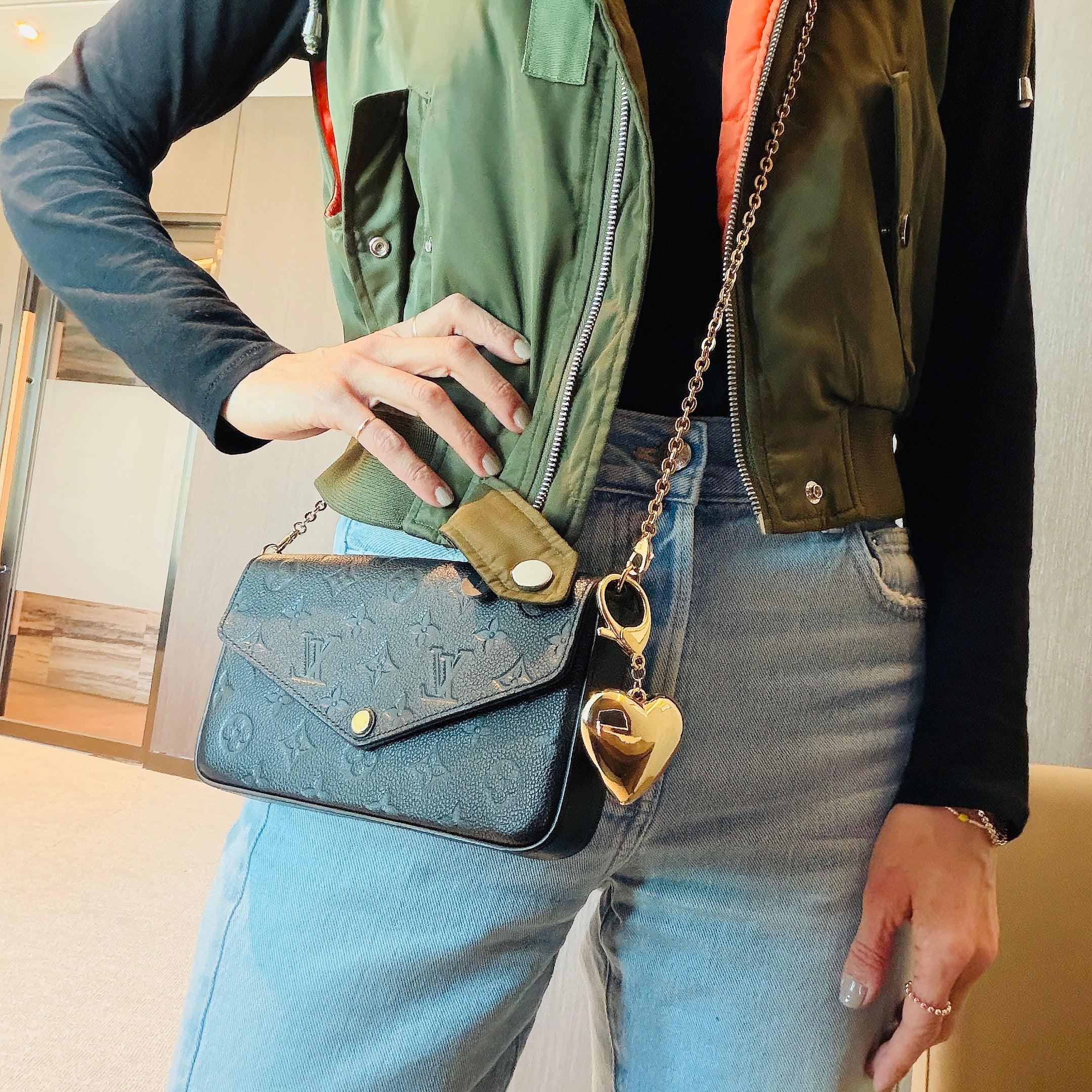 Puffy Heart Bag Charm