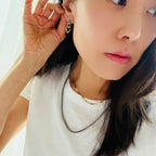 Two Tone Link Chain Earrings in Stainless Steel