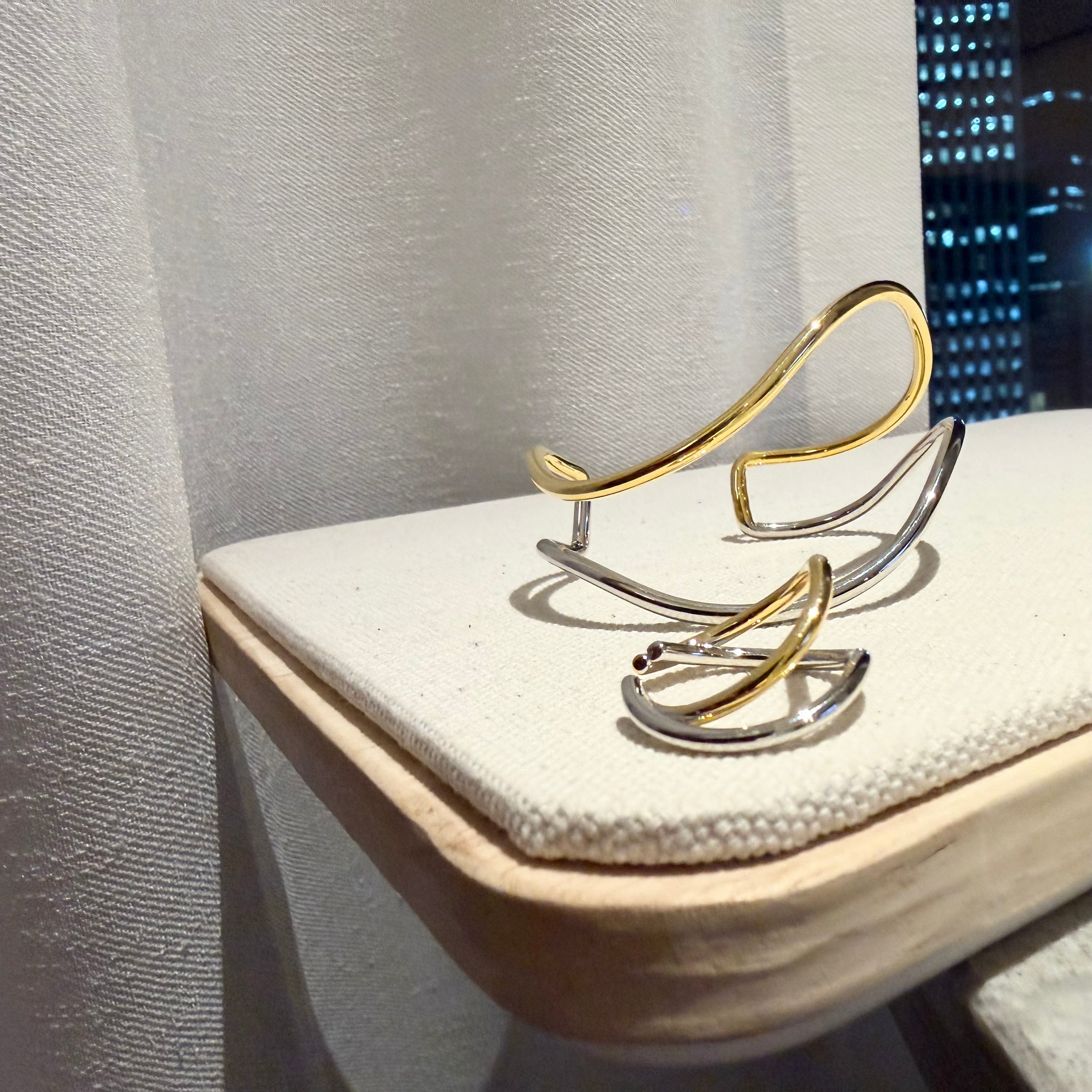 Two Tone Flow Cuff Bracelet