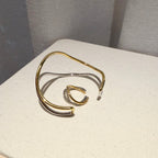 Two Tone Flow Cuff Bracelet