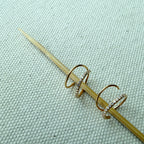 Double Twist Half Pavé Earrings