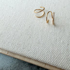 Double Twist Half Pavé Earrings