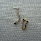 Tennis Chain Connection Earrings