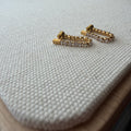 Tennis Chain Connection Earrings