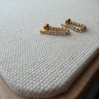 Tennis Chain Connection Earrings