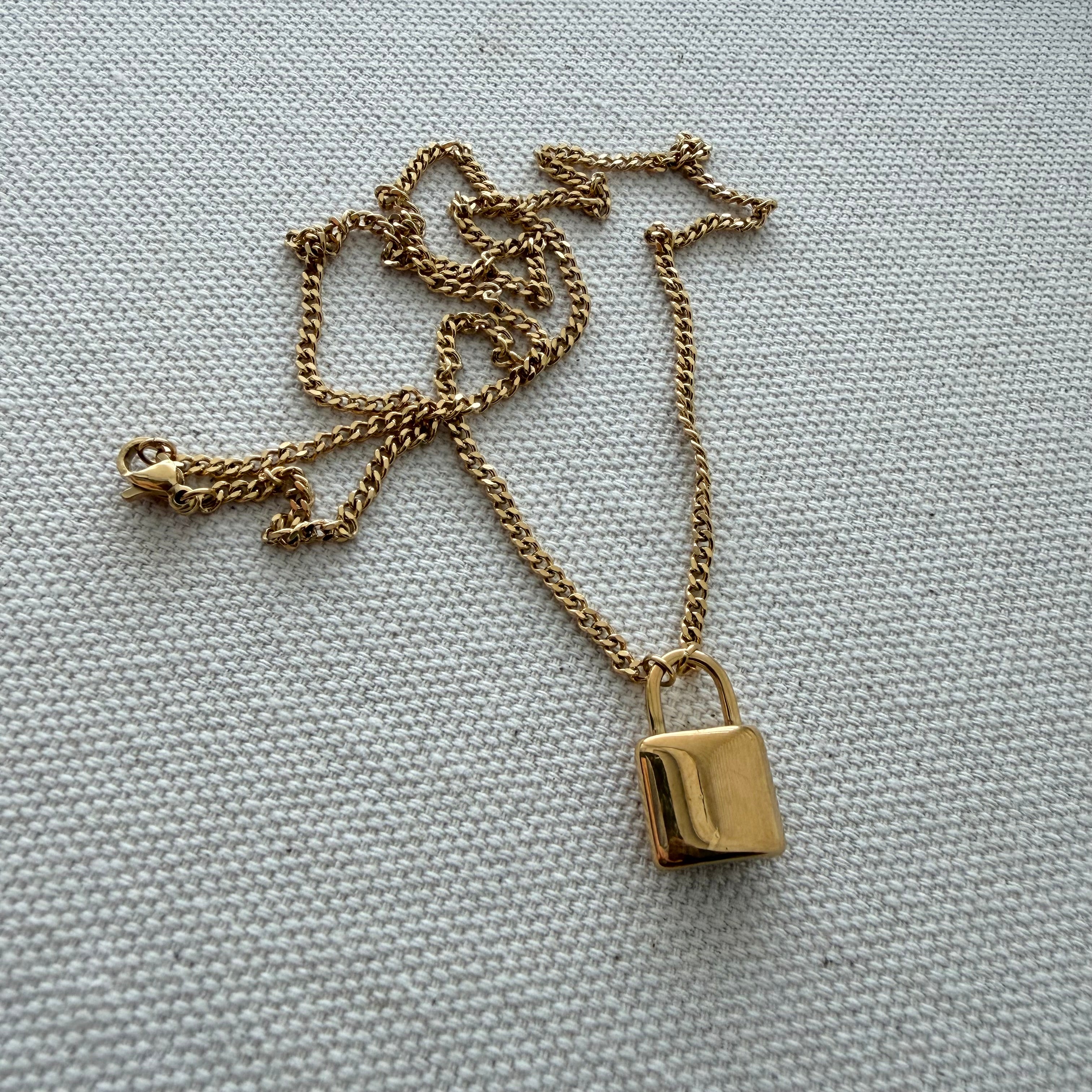 Large Padlock Necklace