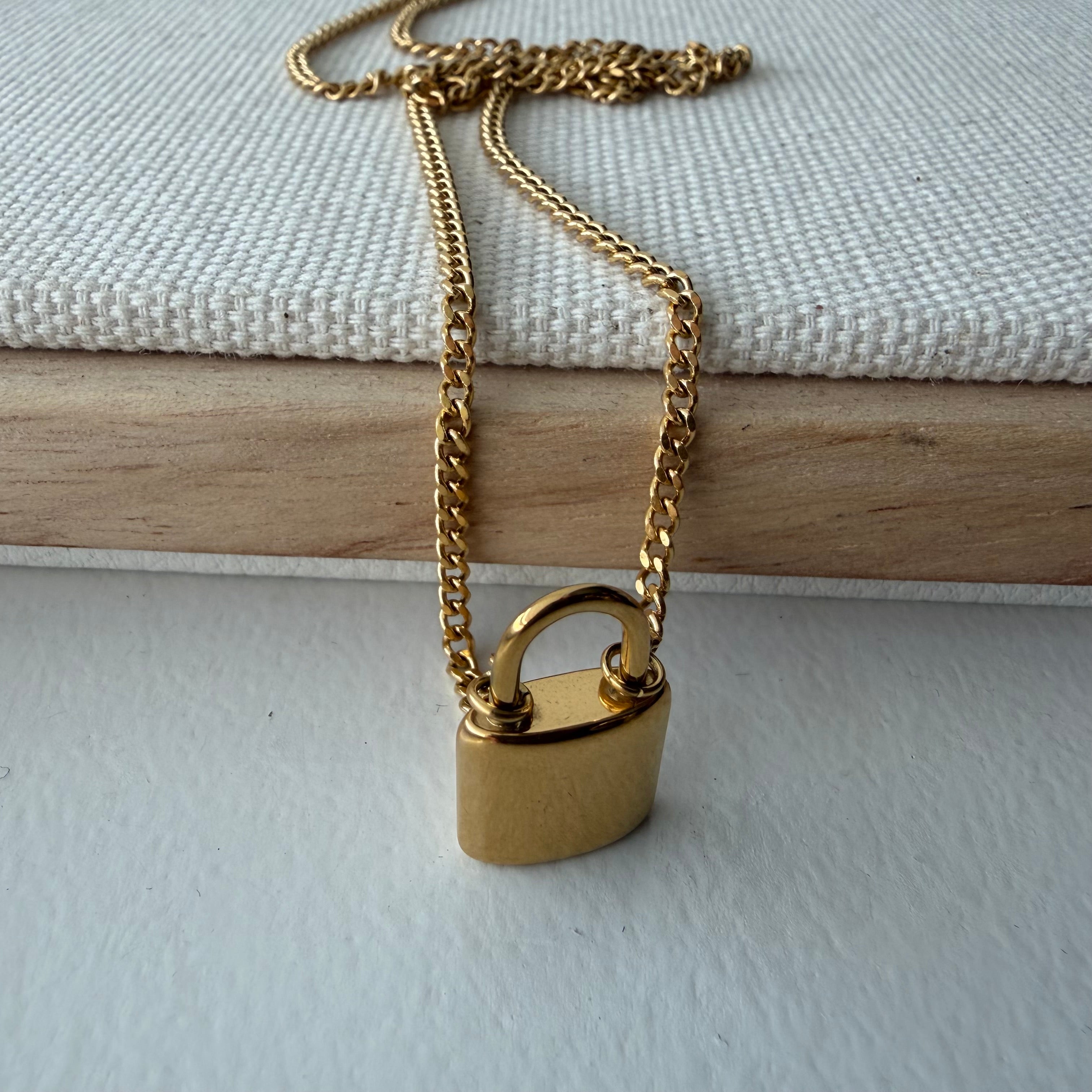 Large Padlock Necklace
