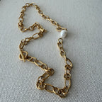 Pearl Chain Toggle Necklace