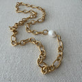 Pearl Chain Toggle Necklace