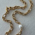 Pearl Chain Toggle Necklace