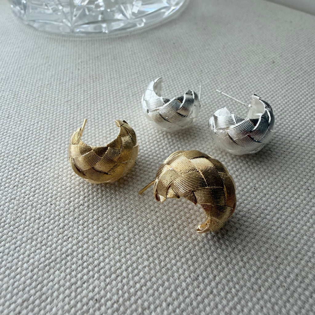 Woven Hoop Earrings