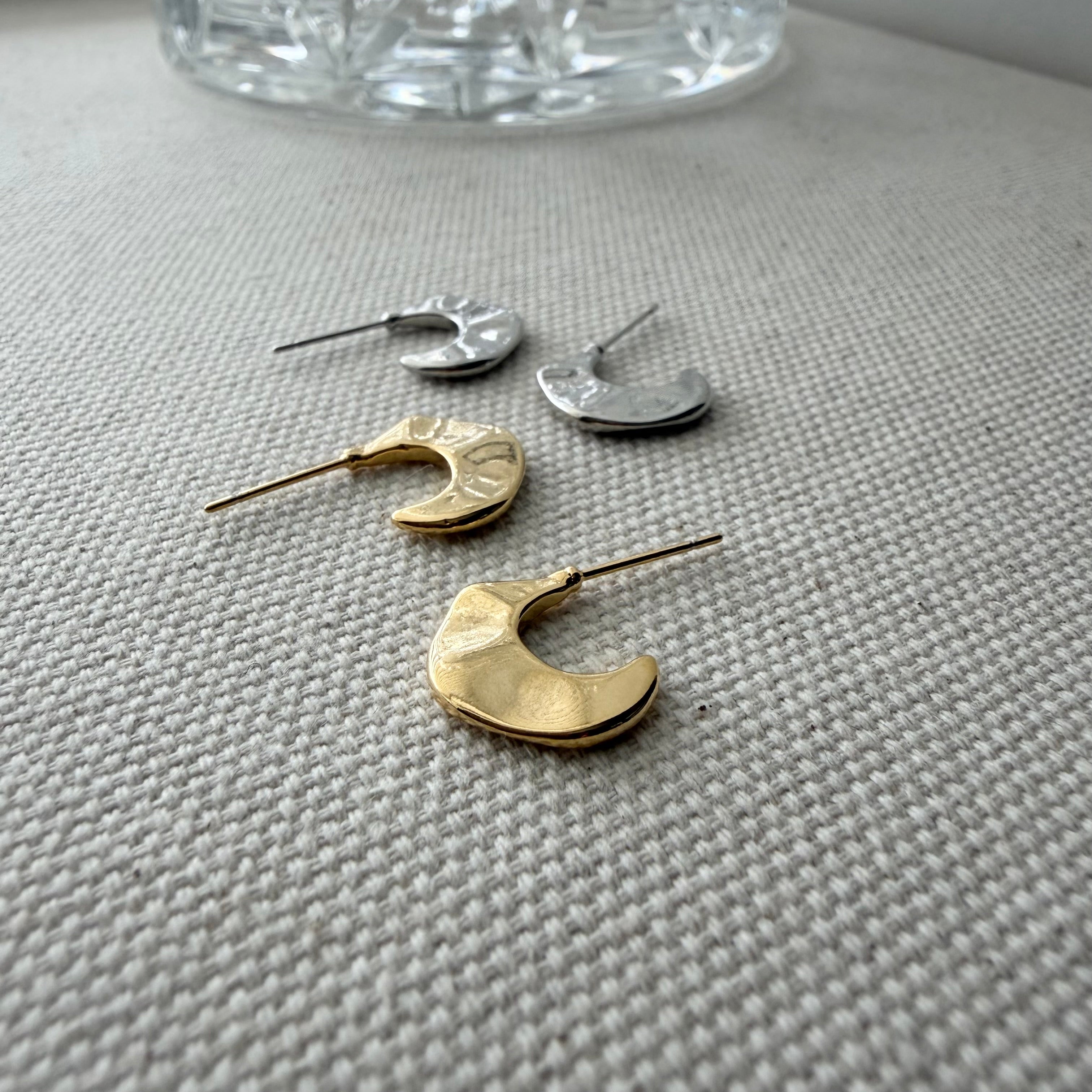 Simple Slice Hoop Earrings