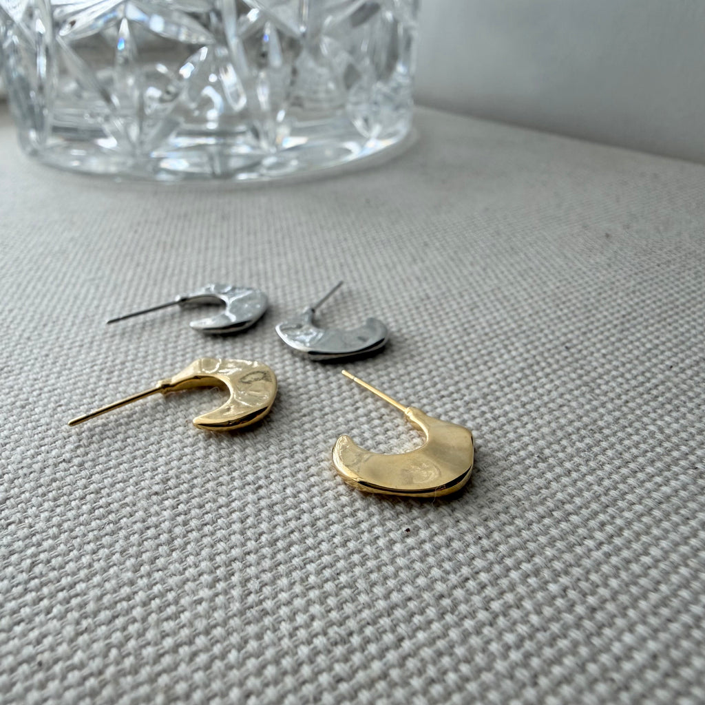 Simple Slice Hoop Earrings