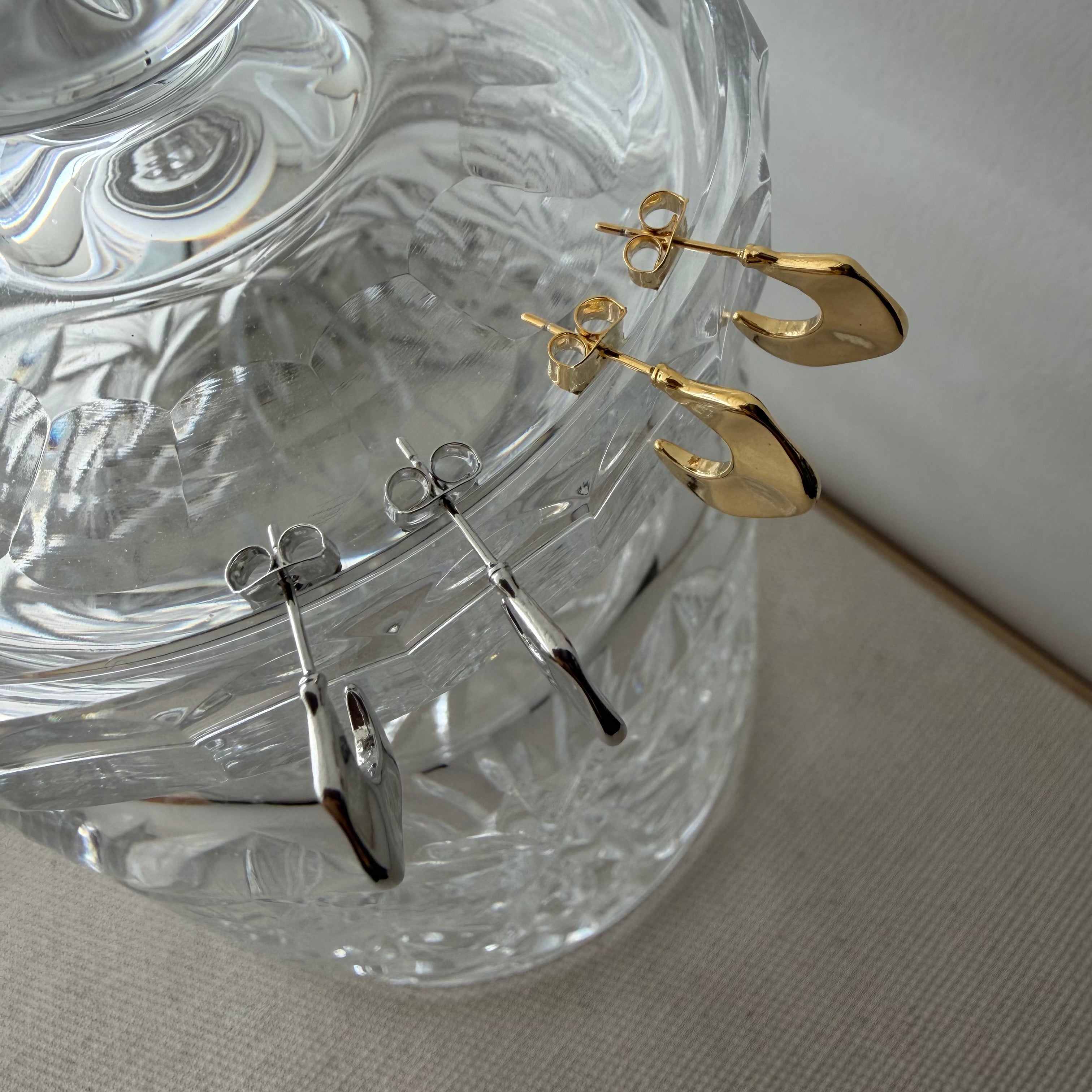 Simple Slice Hoop Earrings